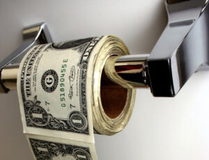 money-toilet-paper