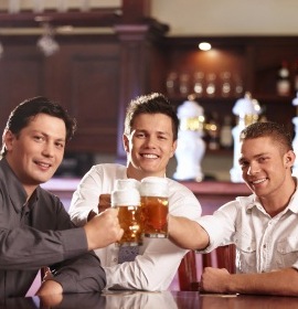 men drinking beer