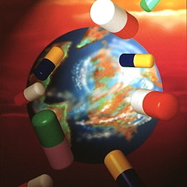 M6250676-Computer_artwork_depicting_the_global_use_of_drugs-SPL