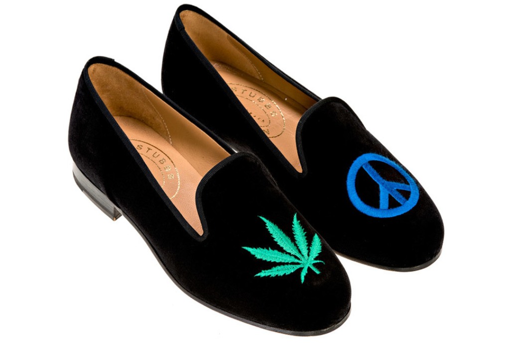 Marijuana themed shoes