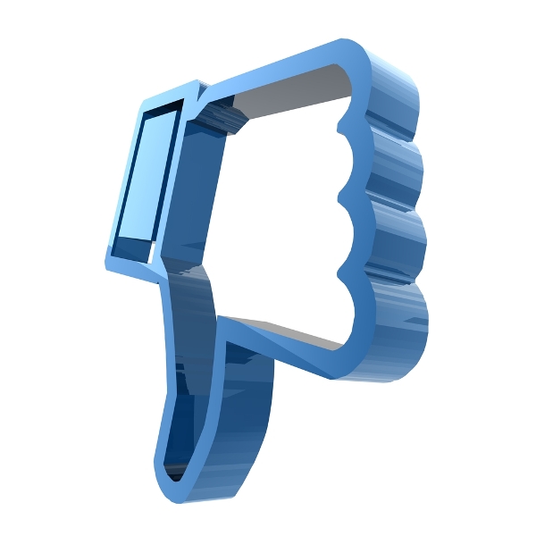 facebook blue thumbs down