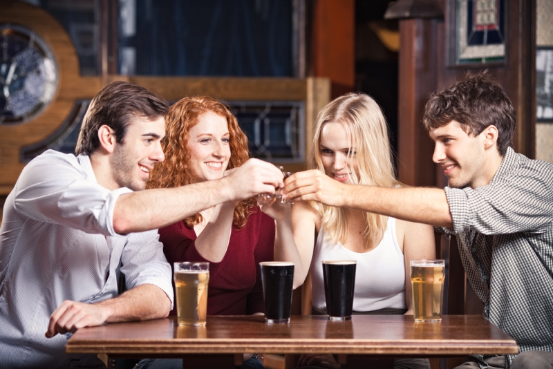 friends drinking shots