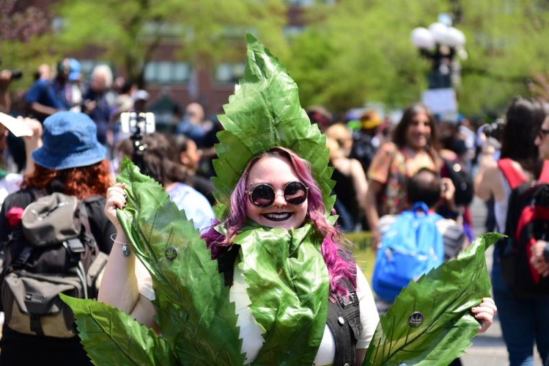 woman as pot leaf