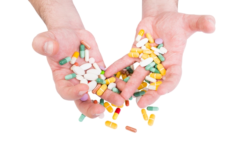 painkiller abuse concept