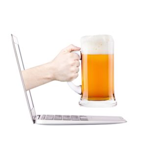 laptop beer