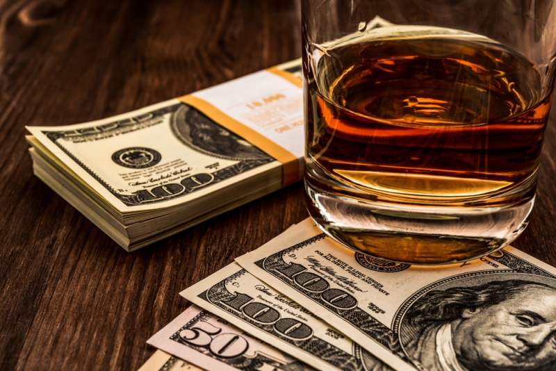 alcohol money