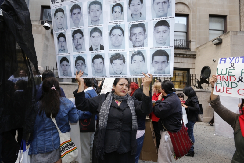 Protestors at Mexican Consulate