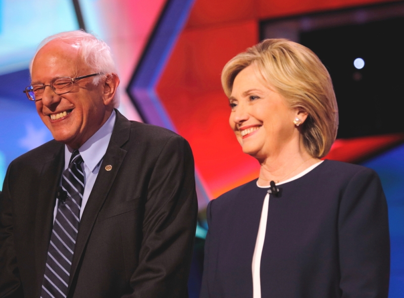 Bernie Sanders and Hillary Clinton