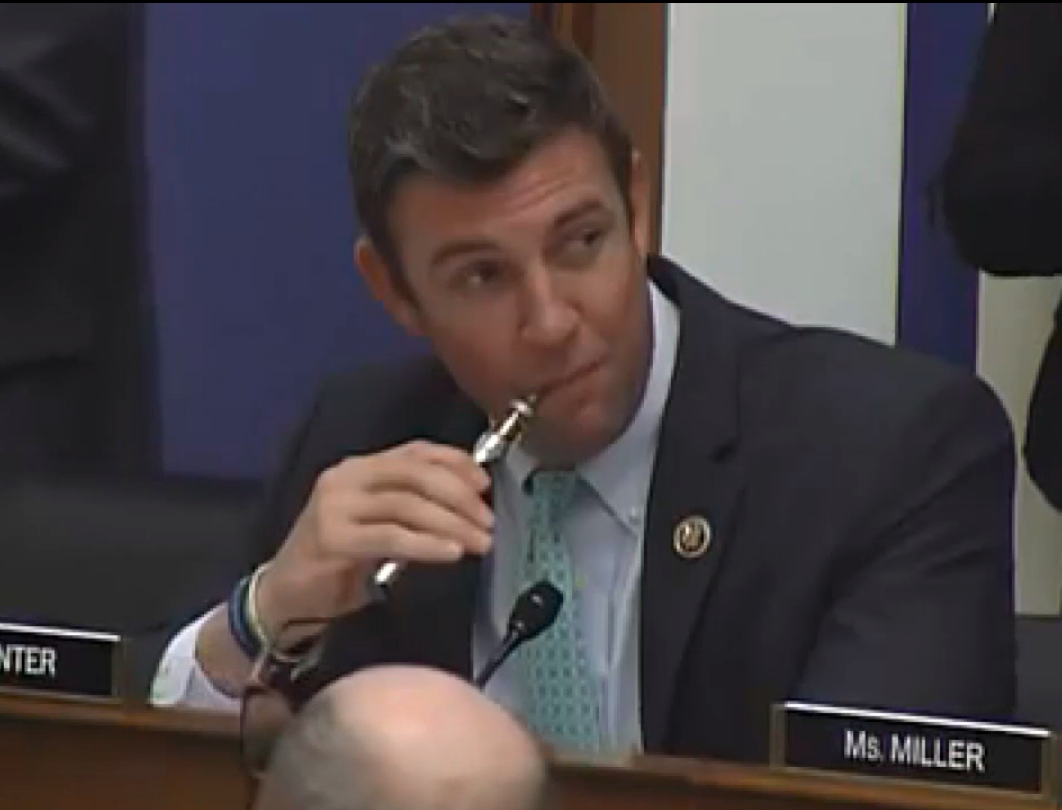 Congressman Boldly Vapes During Congressional Hearing On E-Cigs