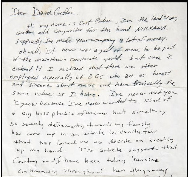 Kurt Cobain Letter Reveals Threats to Break Up Nirvana Over Heroin Claims