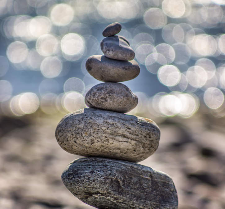 A stack of stones.