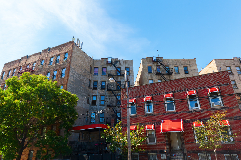 Apartment buildings in the Bronx's Hunt's Point neighborhood.