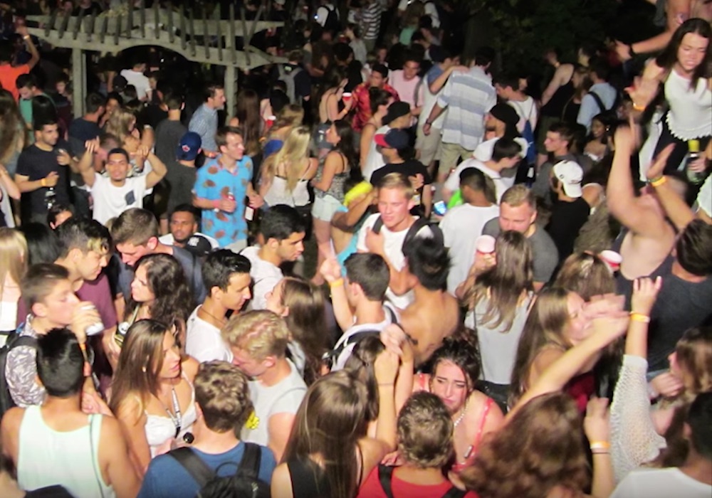 Students partying