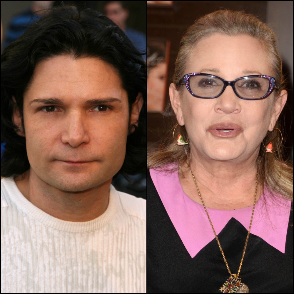 Corey Feldman and Carrie Fisher