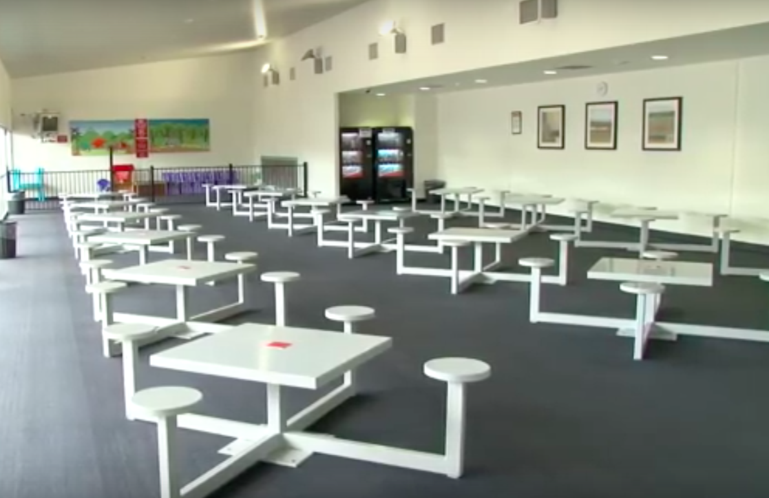 Empty visitation room.