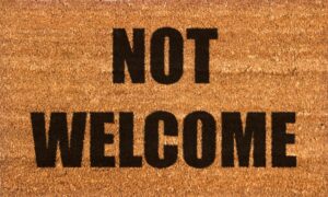 A not welcome mat.
