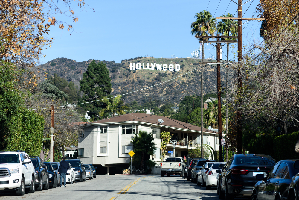 Hollyweed sign in Hollywood, California