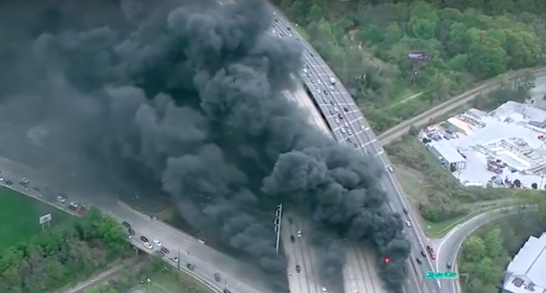 Atlanta I-85 overpass fire