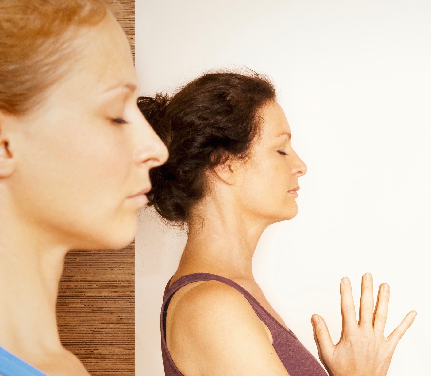 Women in yoga poses.