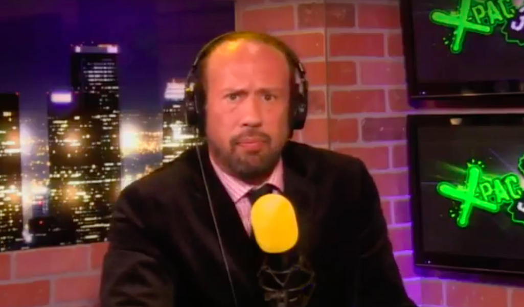 X-Pac on the set of "X-Pac 1,2,360" on Afterbuzz TV