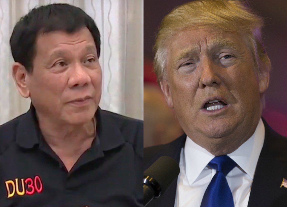 Philippine President Rodrigo Duterte and President Donald Trump