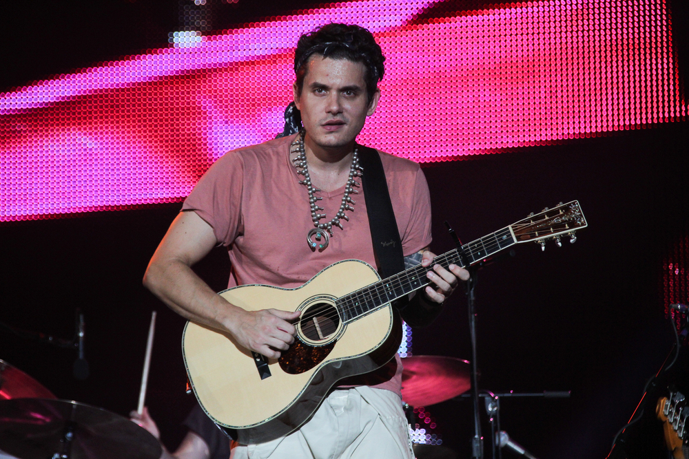 John Mayer playing a set at the Rock in Rio Festival