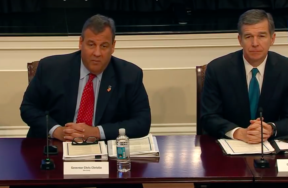Govs. Chris Christie and Roy Cooper