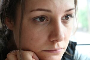 serious woman thinking