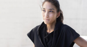 Thoughtful, determined woman