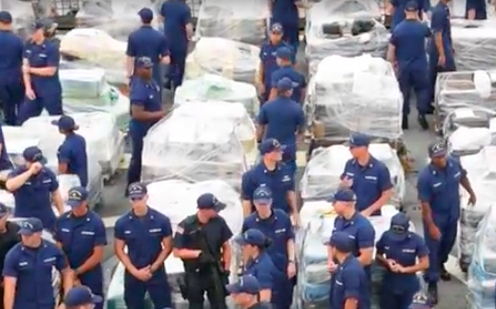 Coast Guard seizing 285 metric tons of cocaine.