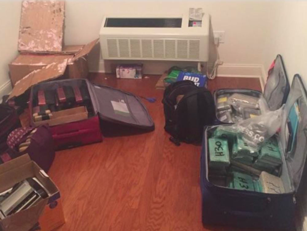 Seized drugs from the massive haul in NYC.