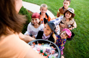 Kids trick-or-treating