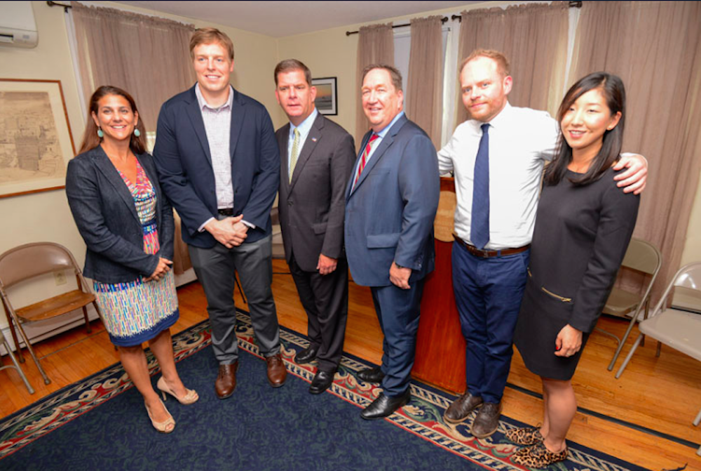 Boston Mayor Marty Walsh and other city officials