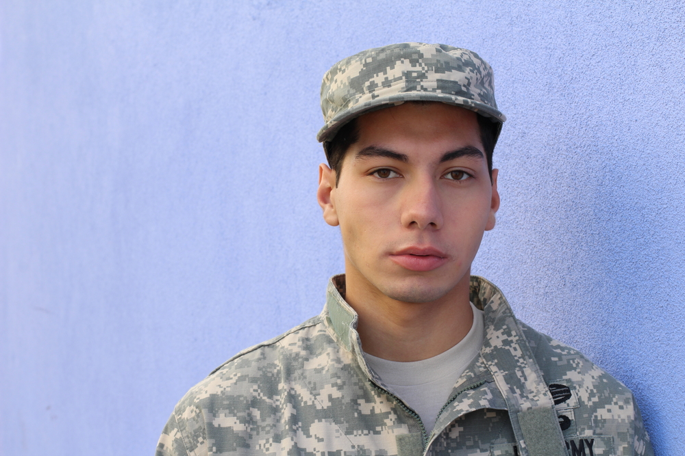 young male army soldier