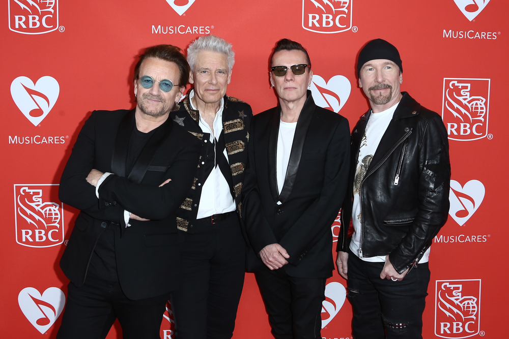 U2 at a Musicares event