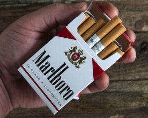 Pack of Marlboro Cigarettes, made by Philip Morris.