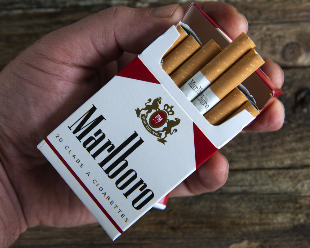 Pack of Marlboro Cigarettes, made by Philip Morris.