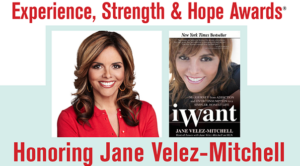 flyer with image of Jane Velez-Mitchell and Experience, Strength & Hope Awards