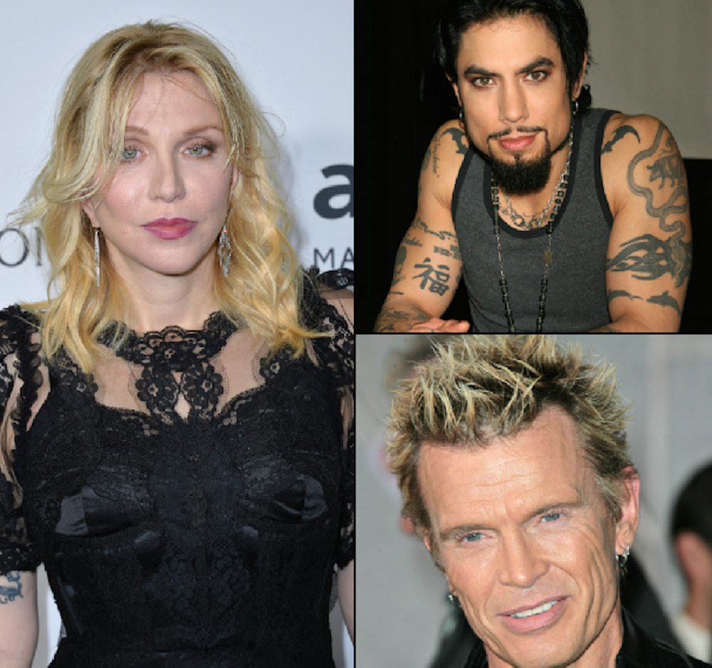 Courtney Love, Dave Navarro and Billy Idol