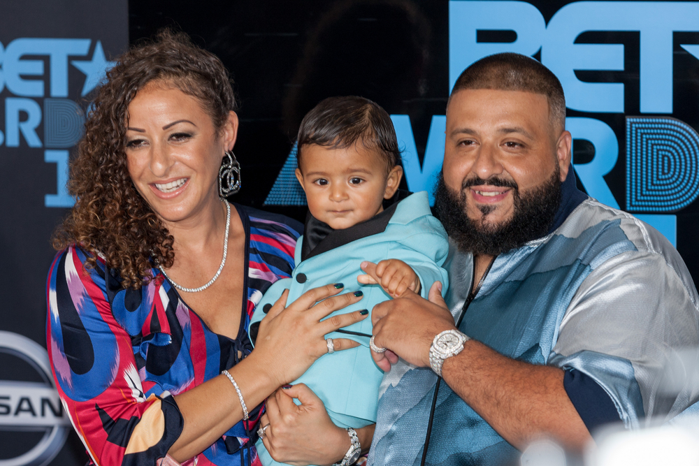 DJ Khaled with his fiancée Nicole Tuck and their son Asahd
