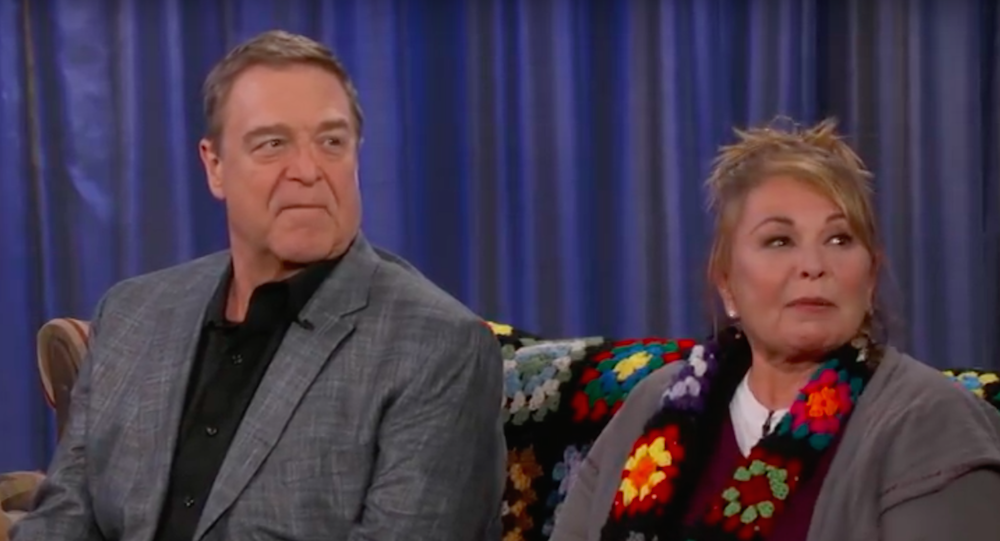 John Goodman and Roseanne Barr