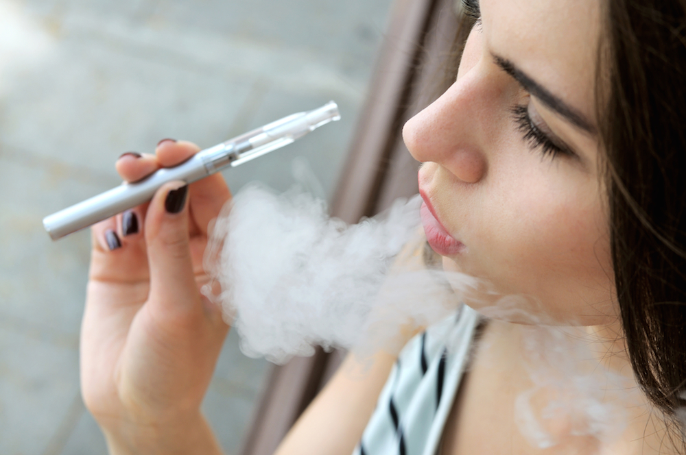 girl vaping