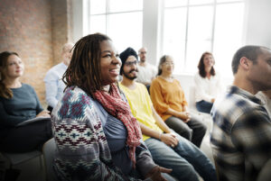 group of people in a support group meeting