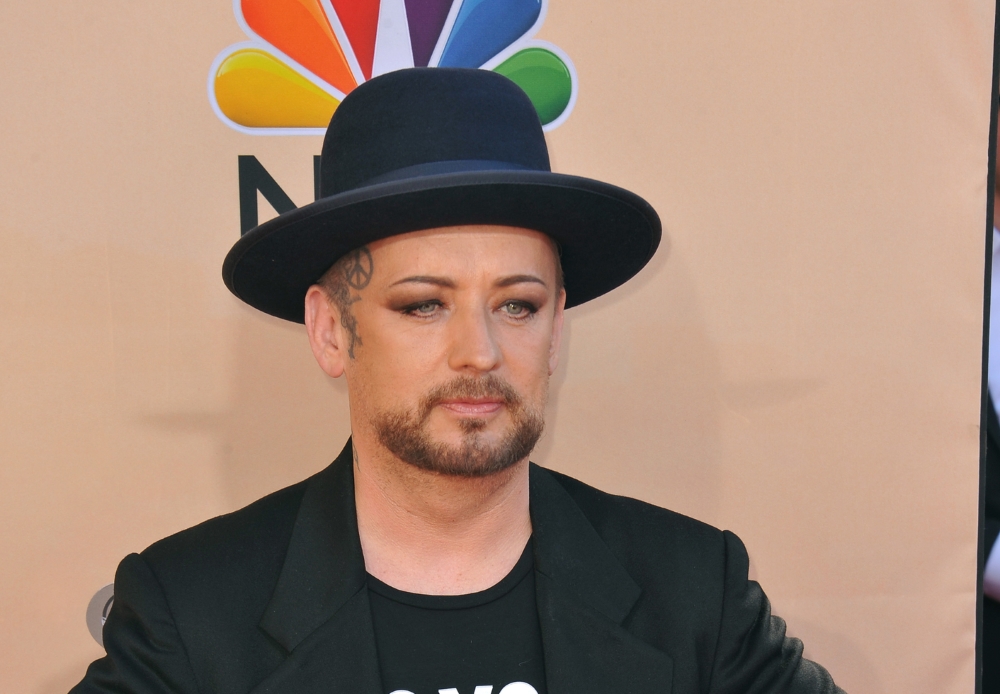 Boy George at the 2015 iHeart Radio Music Awards at the Shrine Auditorium.