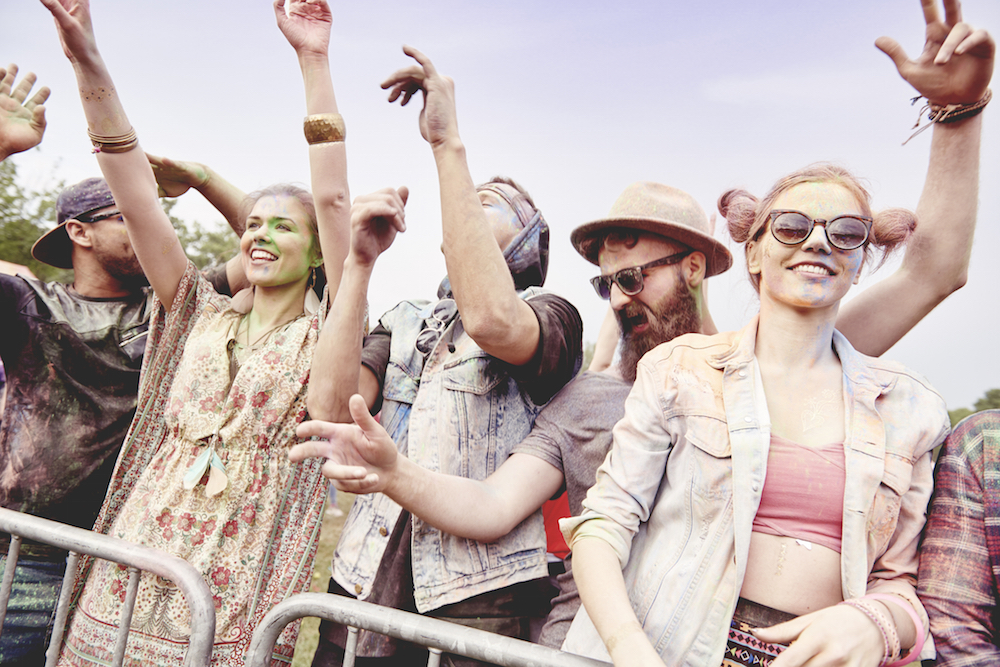 a group of people enjoying themselves at a festival