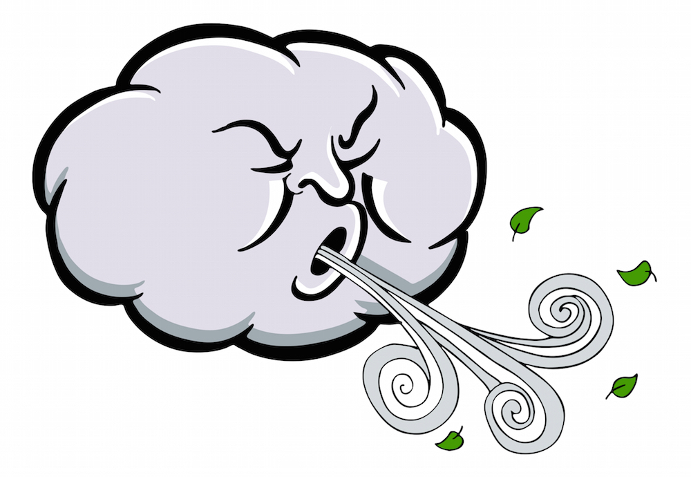 angry gust of wind