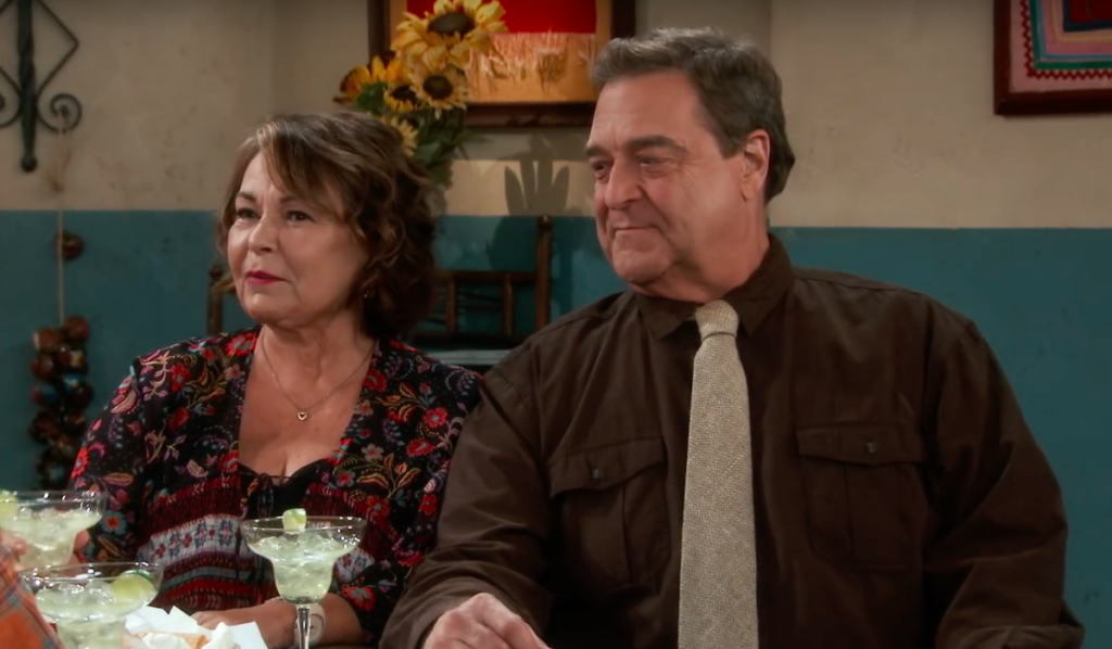 Roseanne Barr and John Goodman