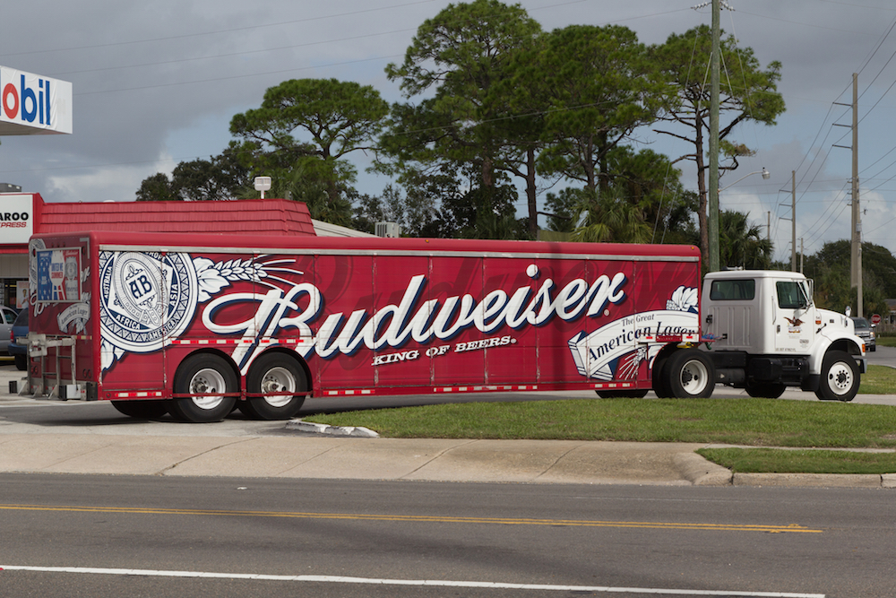 Budweiser delivery truck