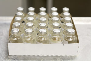 a box of naloxone vials