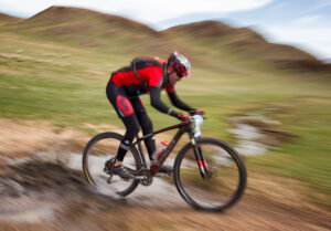 cross country bicyclist